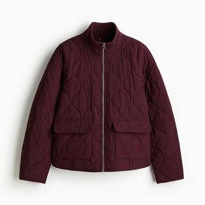 H&M Burgundy Quilted Jacket